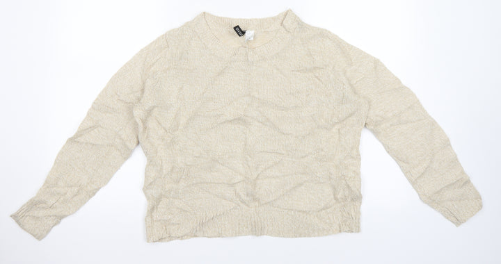 H&M Womens Beige   Pullover Jumper Size M