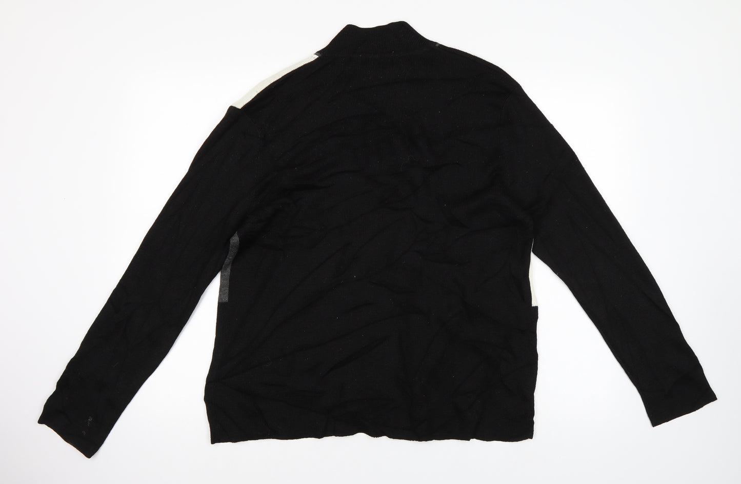 Collection Womens Black Geometric  Pullover Jumper Size 22