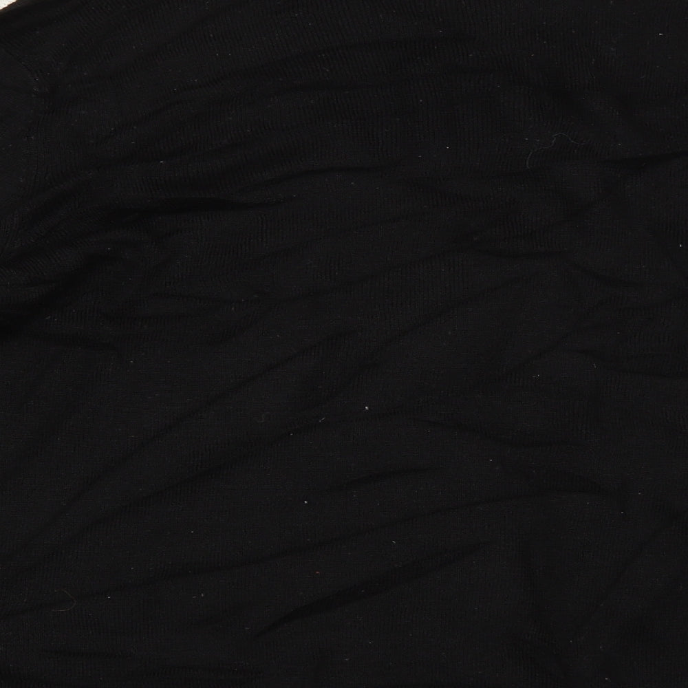 Collection Womens Black Geometric  Pullover Jumper Size 22