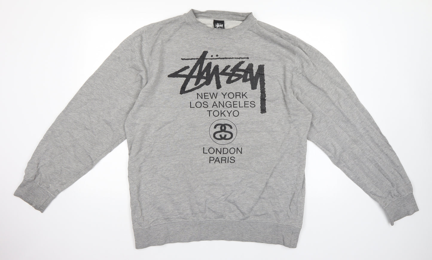 Stussy Mens Grey   Pullover Sweatshirt Size XL