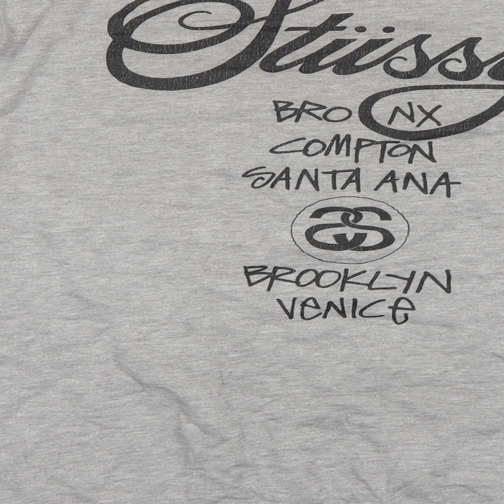 Stussy Mens Grey   Pullover Sweatshirt Size XL