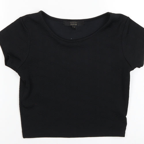 Firetra Womens Black   Basic T-Shirt Size S  - Cropped