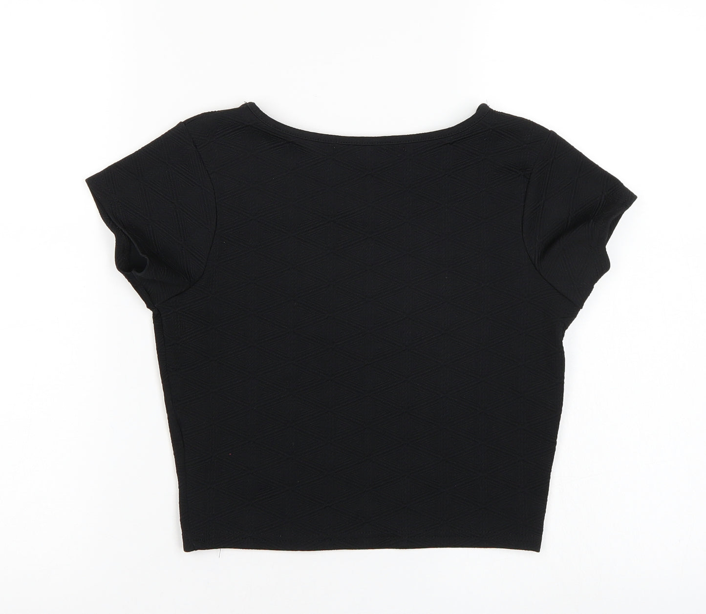 Firetra Womens Black   Basic T-Shirt Size S  - Cropped