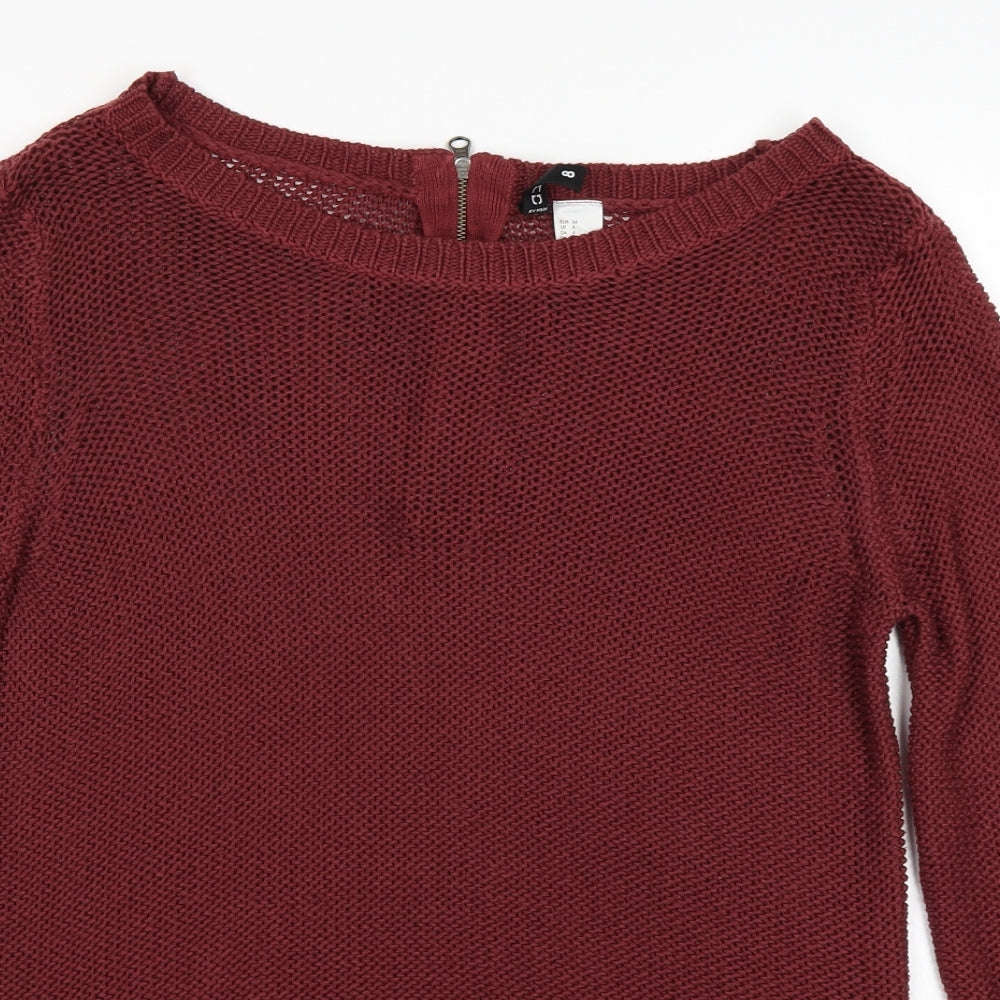 H&M Womens Red   Pullover Jumper Size 8