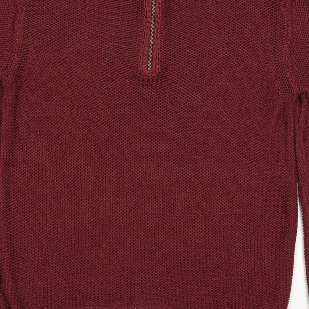 H&M Womens Red   Pullover Jumper Size 8