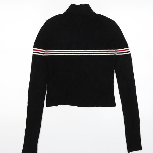 Pull & Bear Womens Black   Pullover Jumper Size L