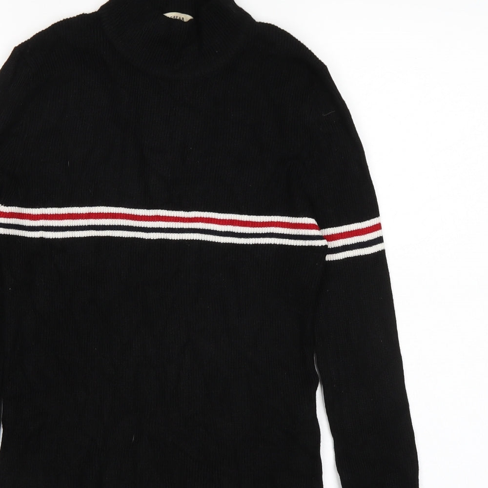 Pull & Bear Womens Black   Pullover Jumper Size L