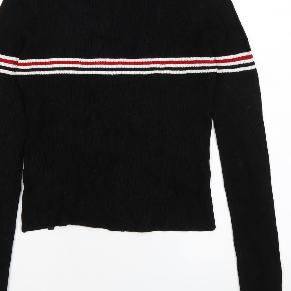 Pull & Bear Womens Black   Pullover Jumper Size L