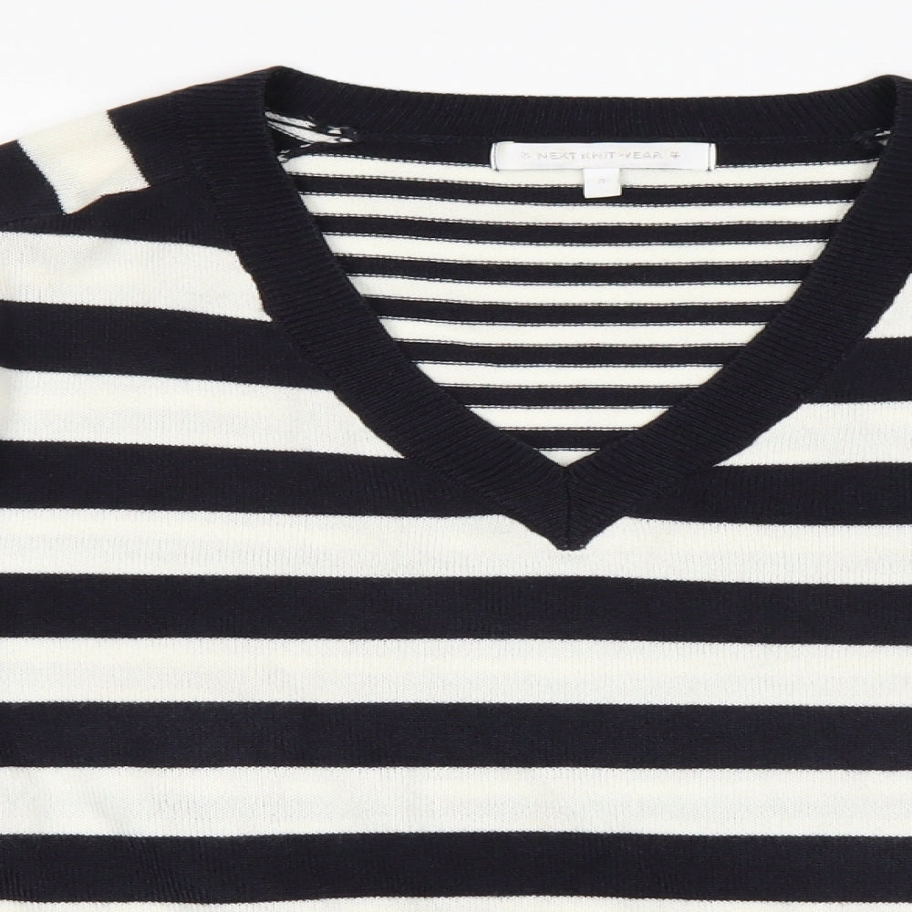 NEXT Womens Blue Striped  Pullover Jumper Size 8