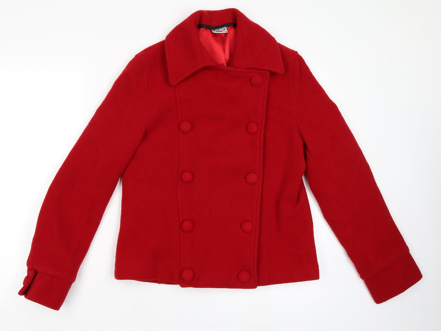 Select Womens Red   Pea Coat Coat Size 12