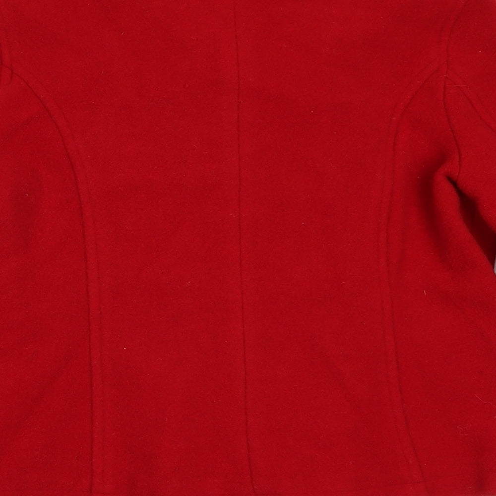 Select Womens Red   Pea Coat Coat Size 12