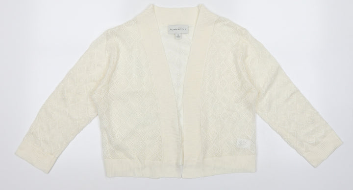 Ronni Nicole Womens White   Cardigan Jumper Size M