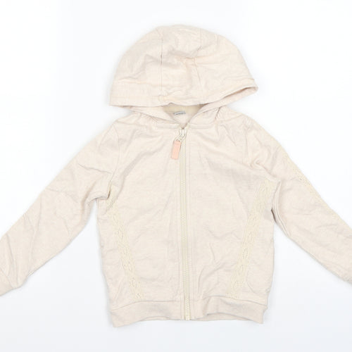 TU Girls Beige   Full Zip Hoodie Size 3-4 Years