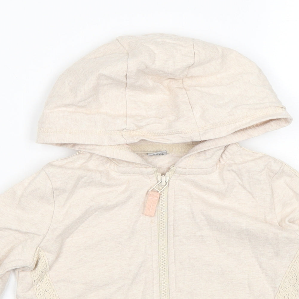 TU Girls Beige   Full Zip Hoodie Size 3-4 Years