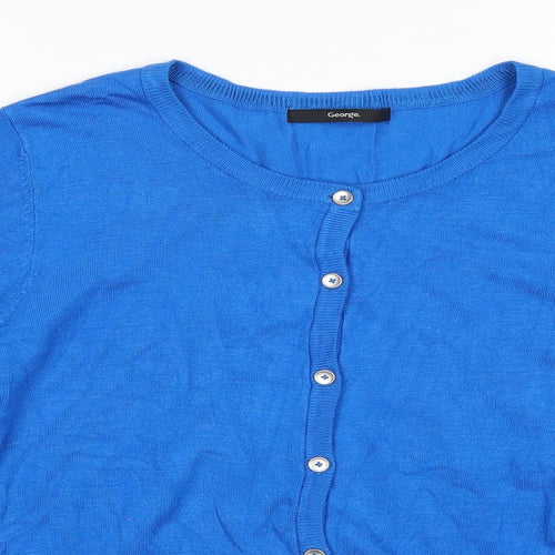 George Womens Blue   Cardigan Jumper Size 12