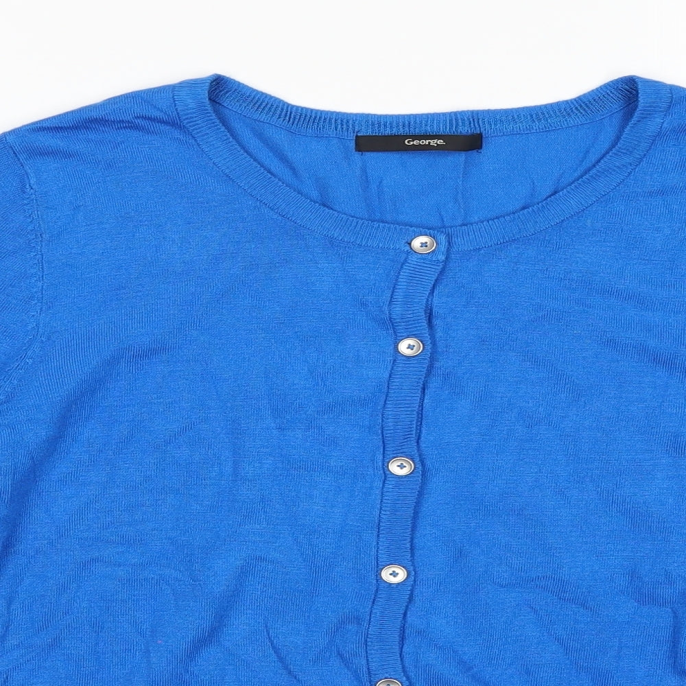 George Womens Blue   Cardigan Jumper Size 12