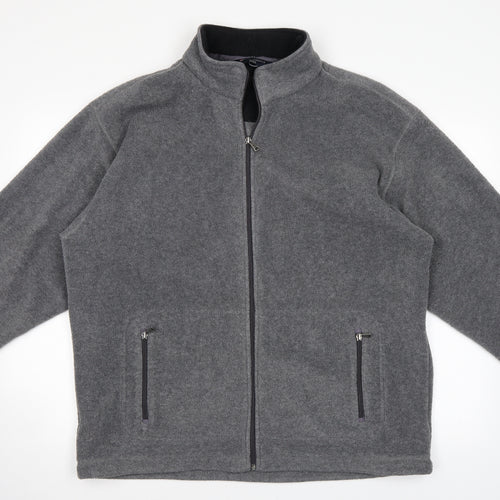 Marks and Spencer Mens Grey  Fleece Full Zip Sweatshirt Size L