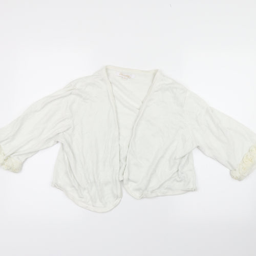 Changes Womens White   Cardigan Jumper Size 20  - roses
