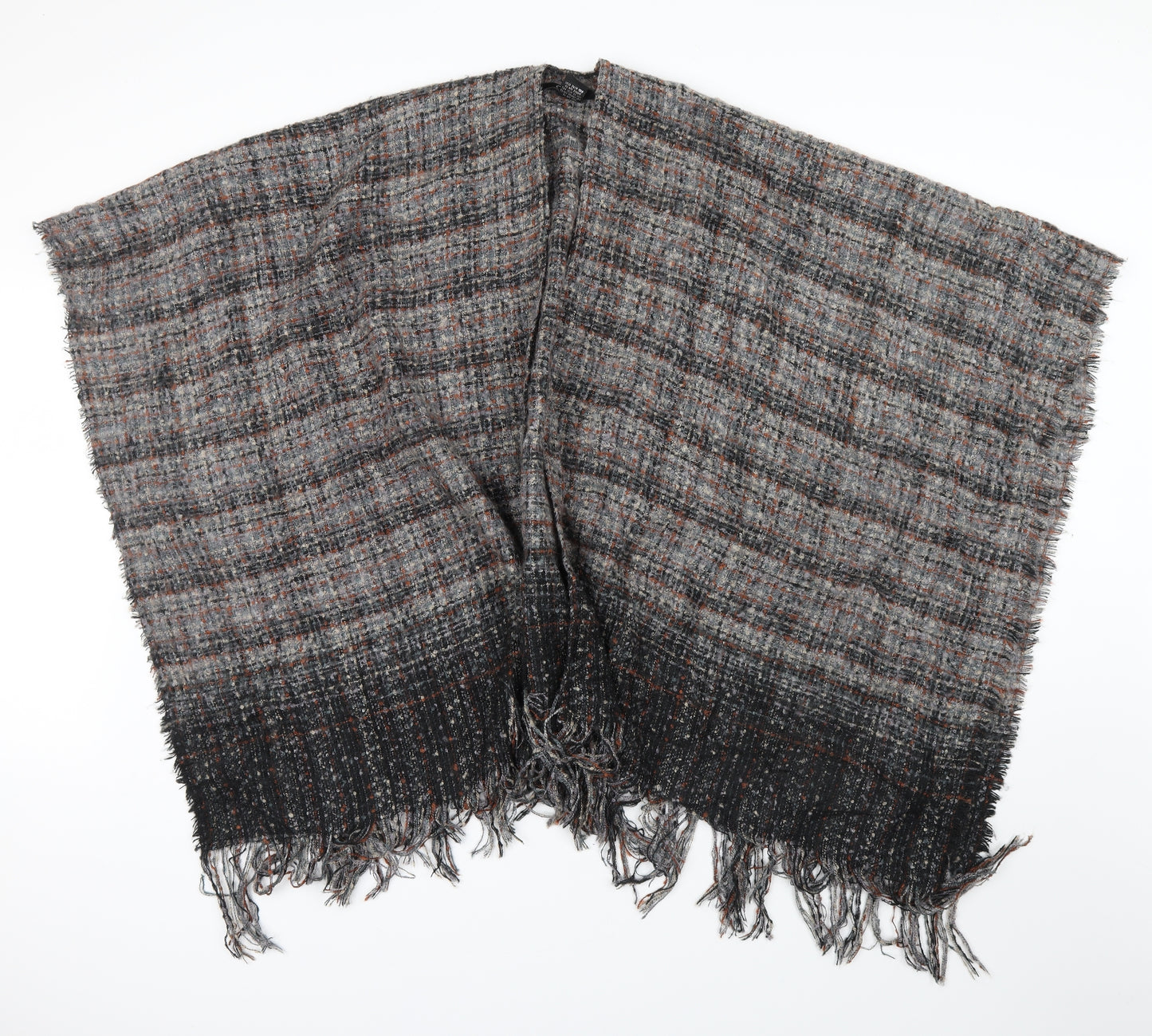 Cejon Unisex Grey Plaid   Shawl/Wrap   - shawl poncho
