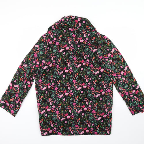 Atmosphere Womens Black Floral  Jacket Blazer Size 10  - thin jacket