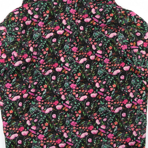 Atmosphere Womens Black Floral  Jacket Blazer Size 10  - thin jacket