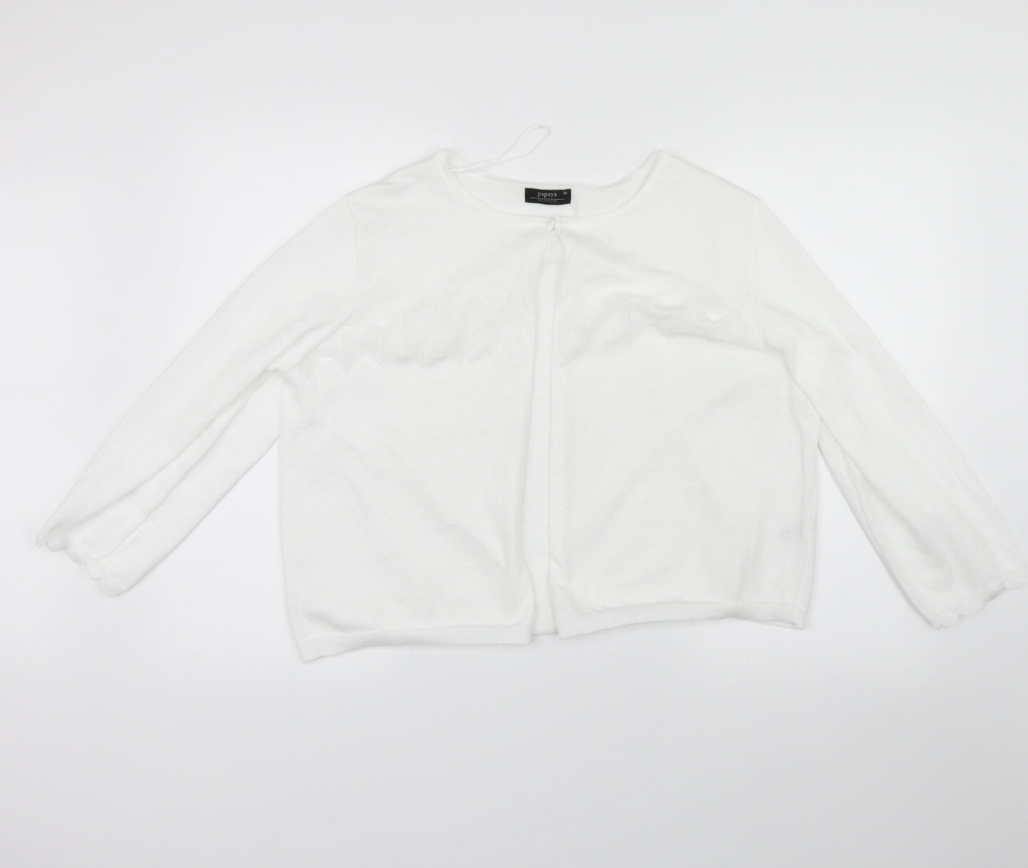 Papaya Womens White   Cardigan Jumper Size 20