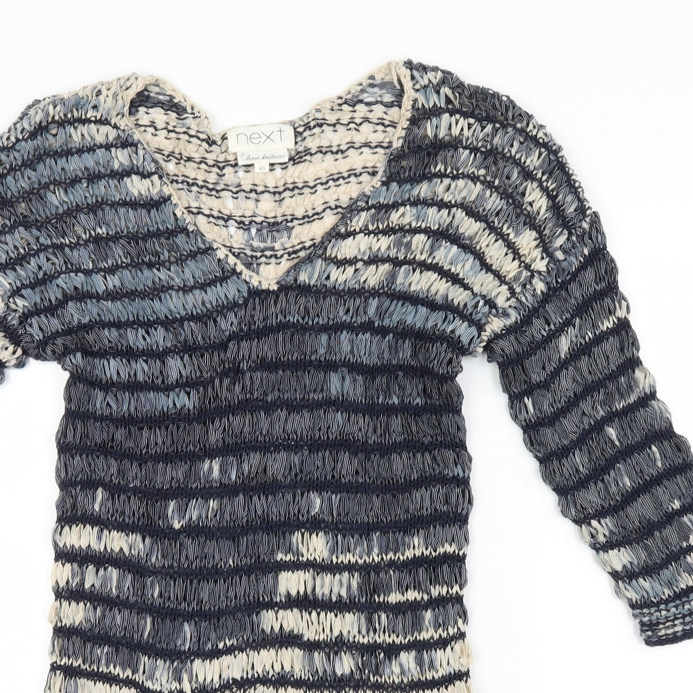 NEXT Womens Blue Striped  Jumper Dress  Size XS