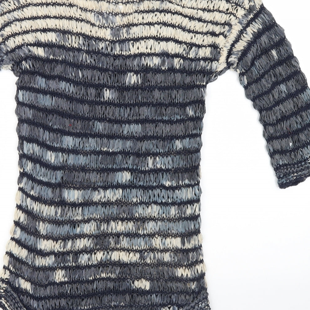 NEXT Womens Blue Striped  Jumper Dress  Size XS