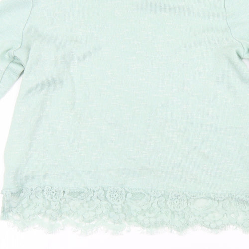 H&M Girls Green   Pullover Jumper Size 7-8 Years