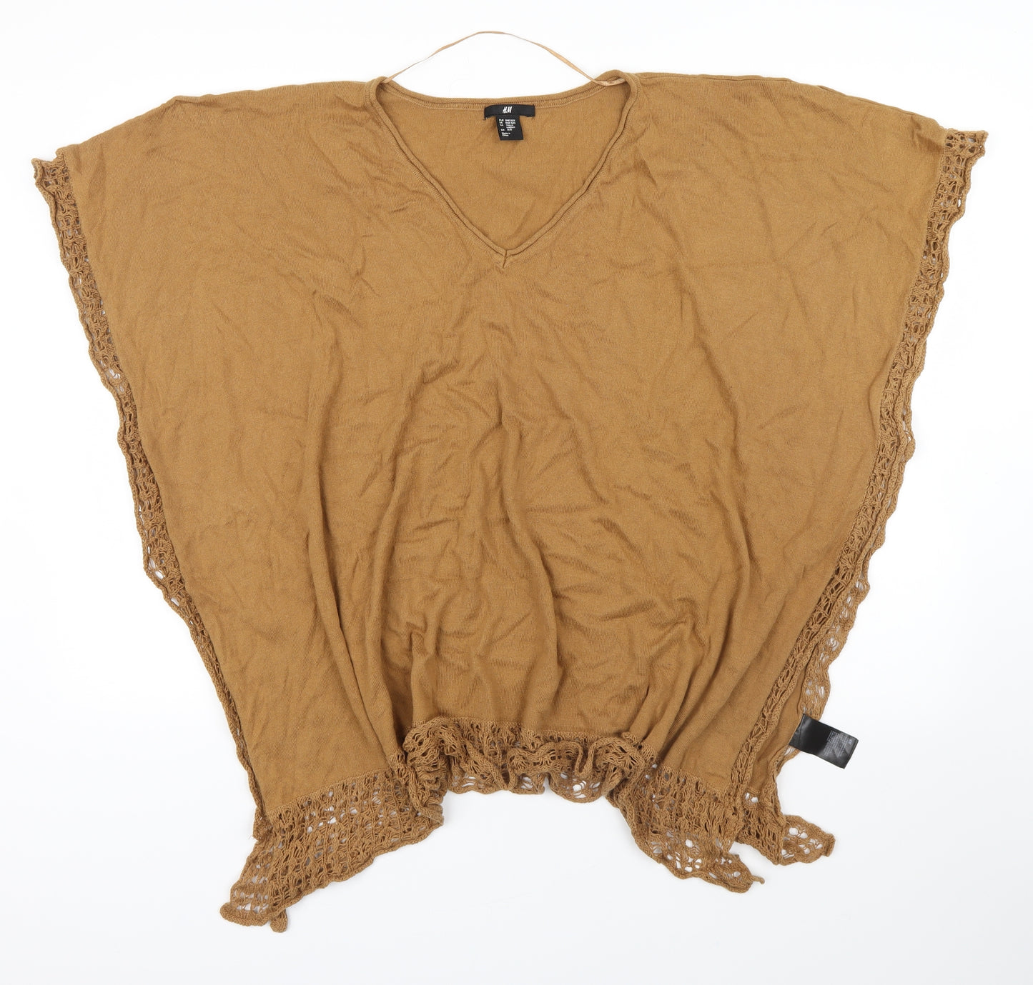 H&M Womens Brown   Jacket Poncho One Size  - poncho