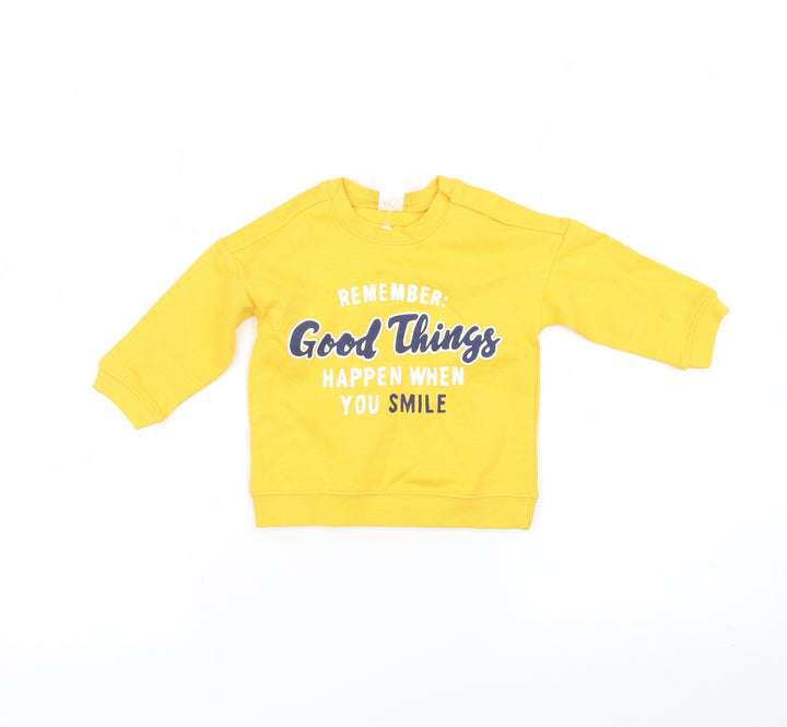 H&M  Yellow   Pullover Jumper   - size 4-6 months