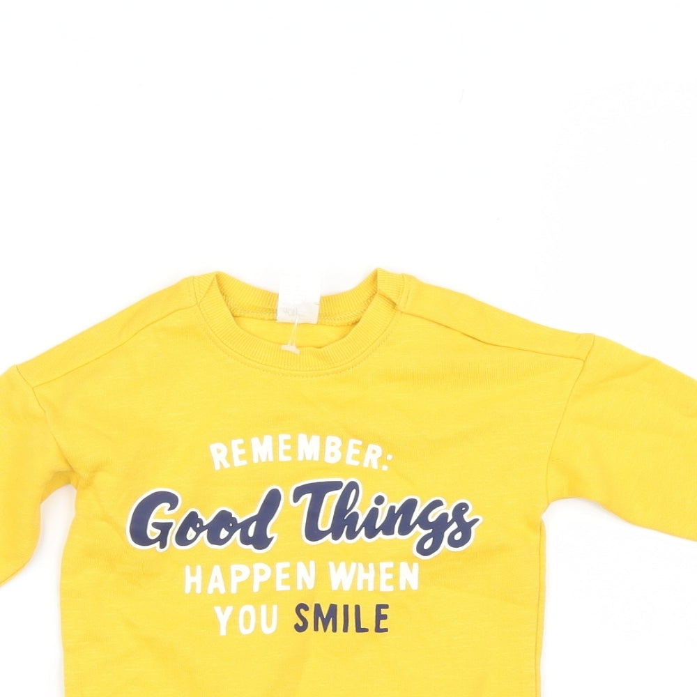 H&M  Yellow   Pullover Jumper   - size 4-6 months