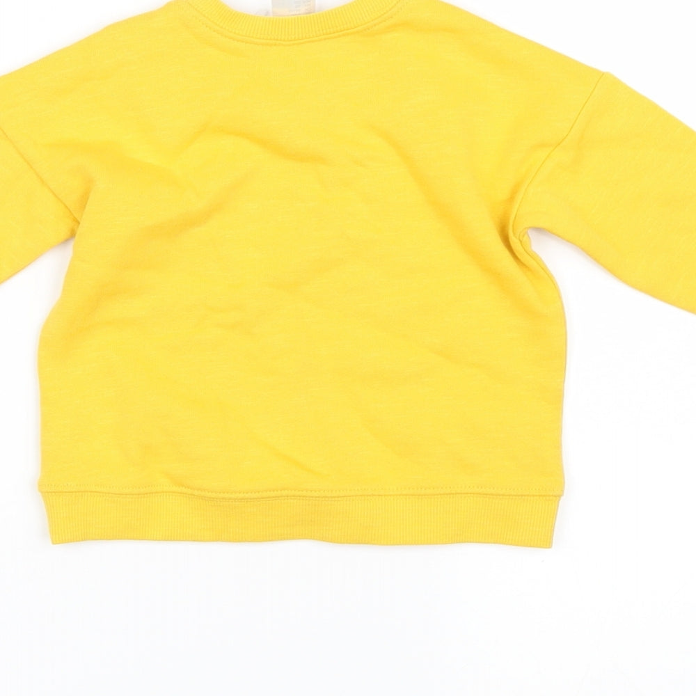 H&M  Yellow   Pullover Jumper   - size 4-6 months