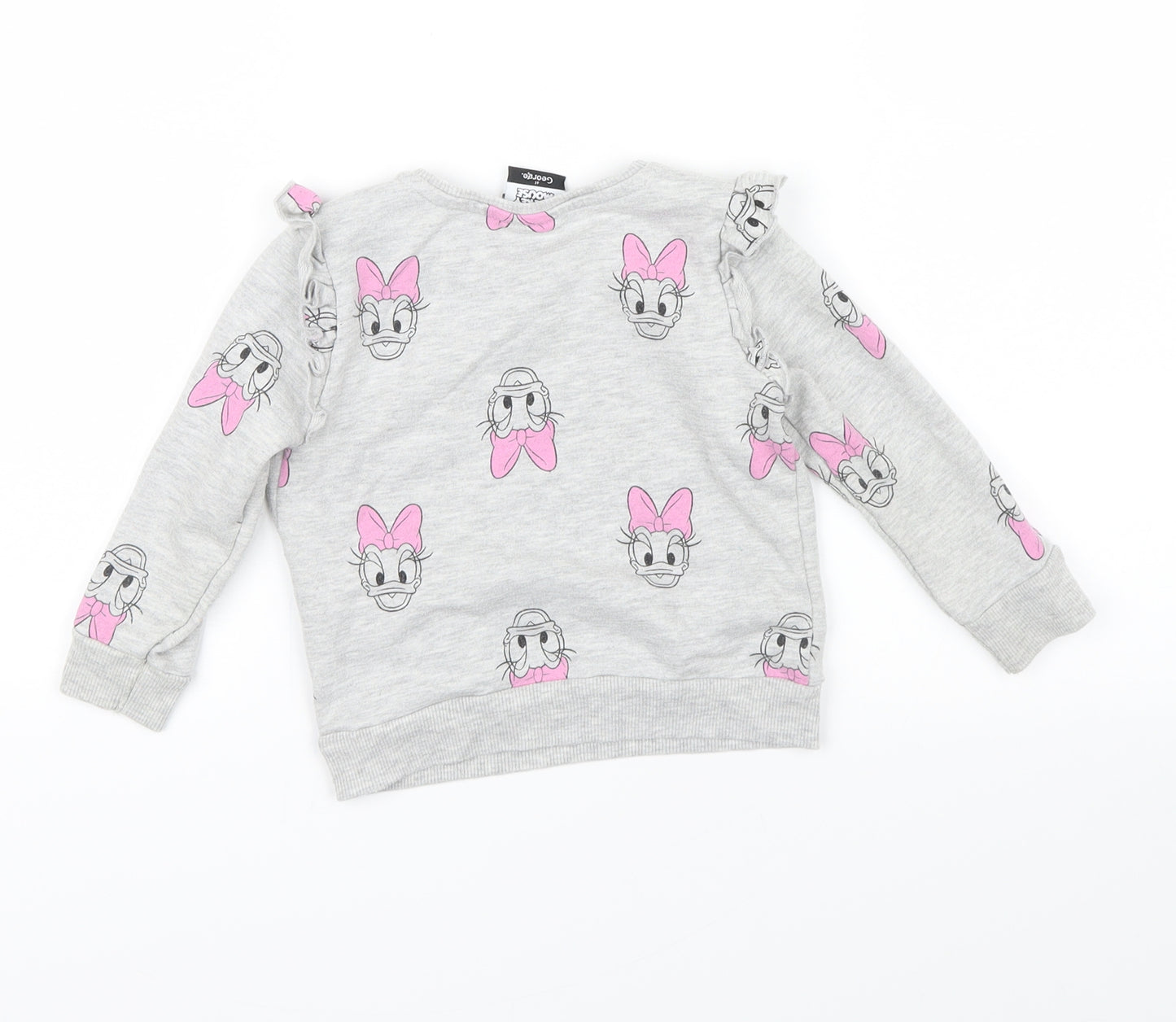 George Girls Grey   Pullover Sweatshirt Size 2-3 Years  - daisy duck