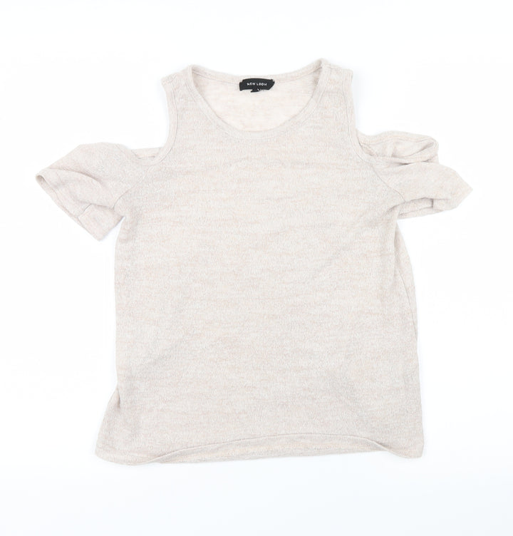 New Look Womens Pink Basic Tank Size 8 - tank top with sleeves