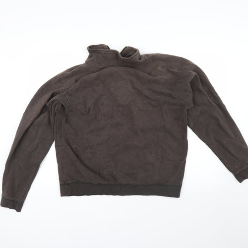 flaash apparel Mens Brown   Full Zip Sweatshirt Size L  - logo
