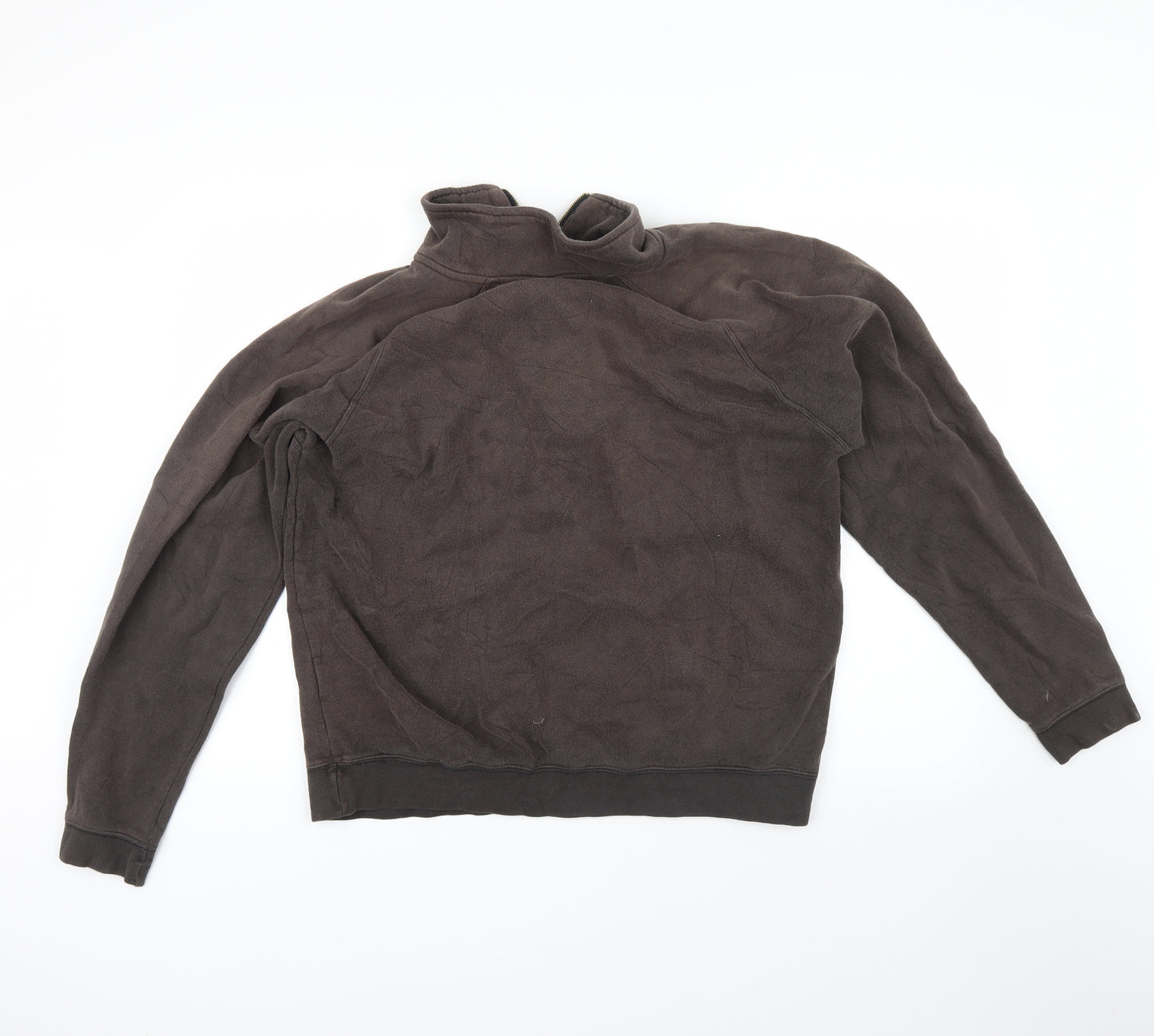 flaash apparel Mens Brown   Full Zip Sweatshirt Size L  - logo
