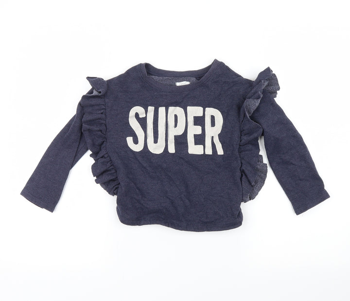 NEXT Girls Blue   Pullover Sweatshirt Size 5 Years  - super