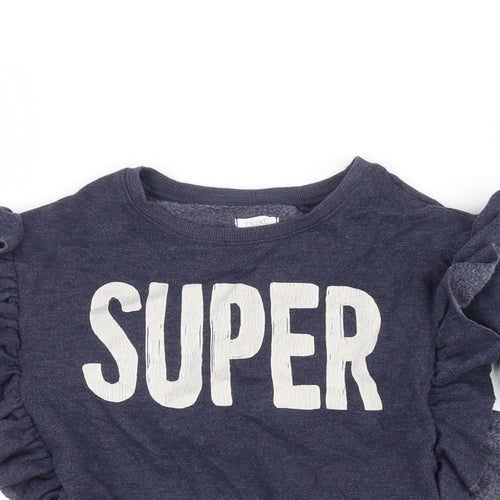NEXT Girls Blue   Pullover Sweatshirt Size 5 Years  - super