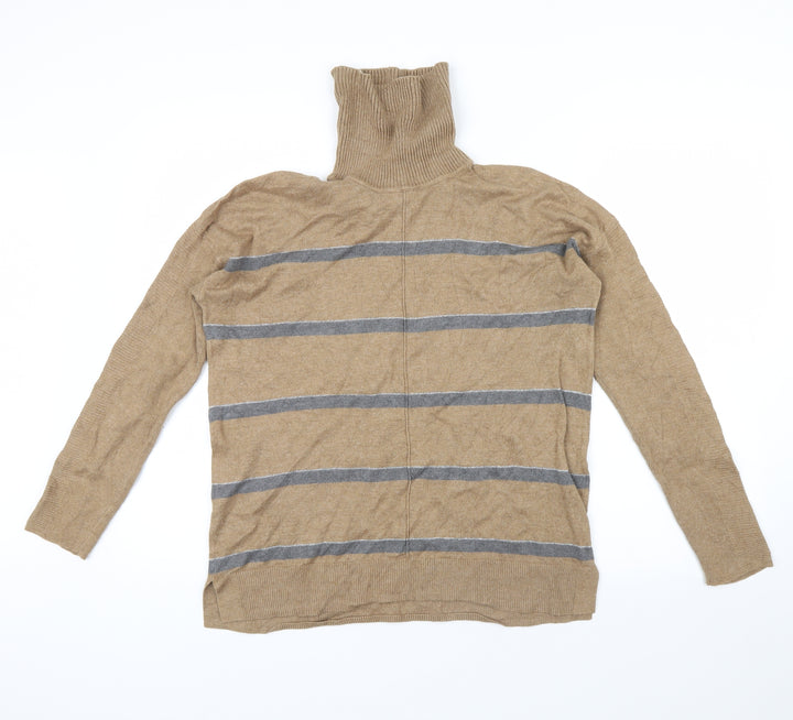 NEXT Womens Brown Striped  Pullover Jumper Size 12