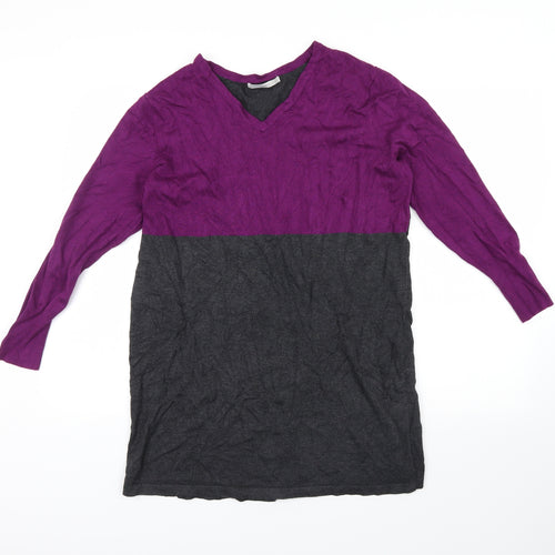 George Womens Grey Striped  Pullover Jumper Size 16