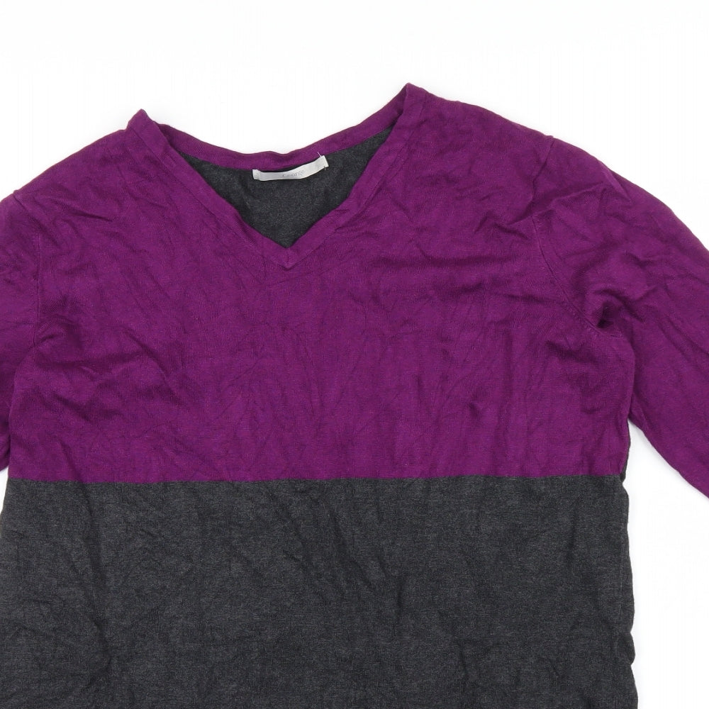 George Womens Grey Striped  Pullover Jumper Size 16