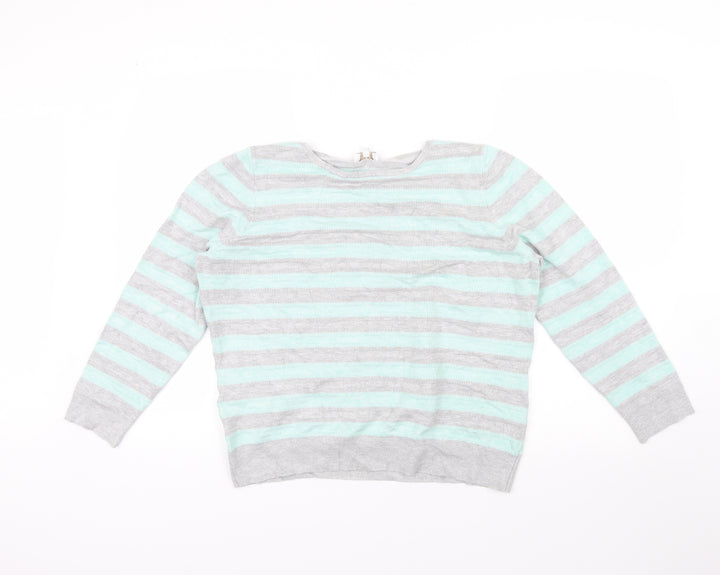 CC Womens Blue Striped Pullover Jumper Size XL