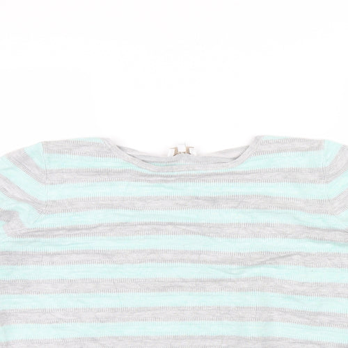 CC Womens Blue Striped  Pullover Jumper Size XL