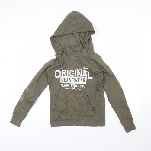 only  Womens Green   Pullover Hoodie Size XS  - denim with love