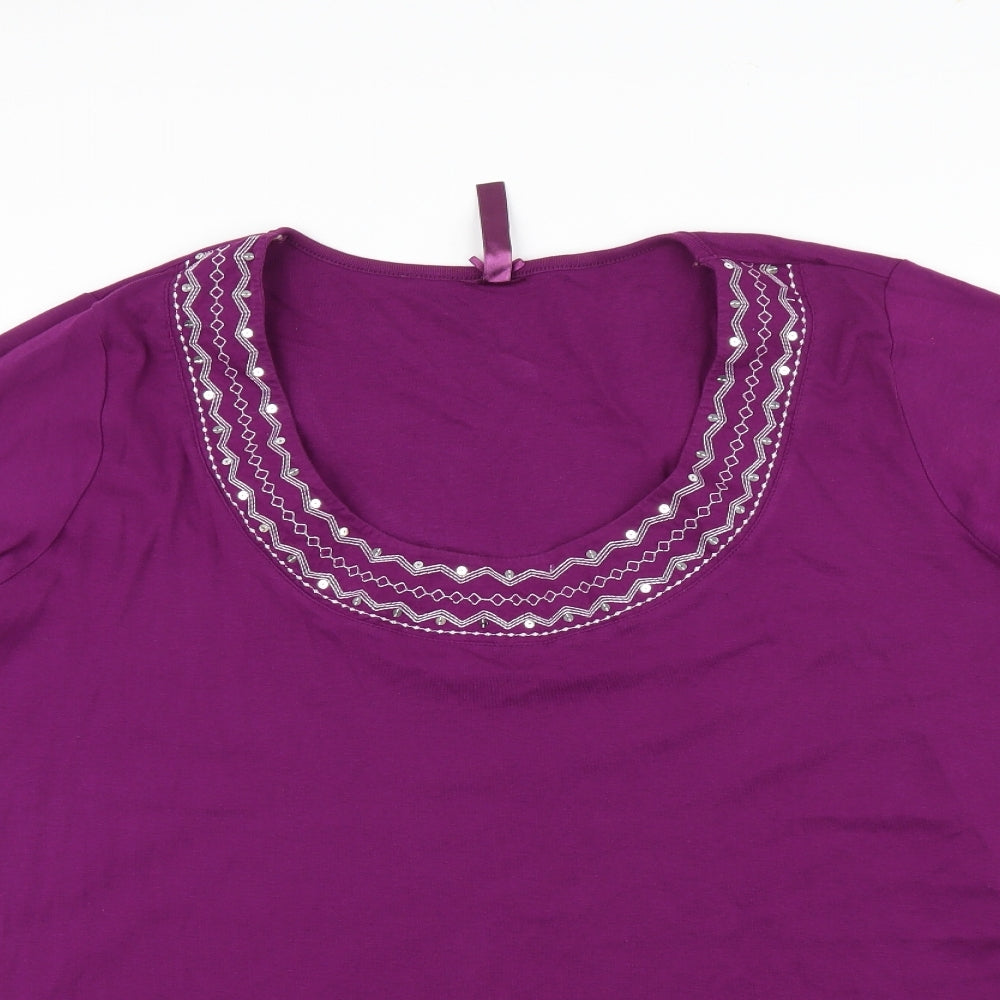 Preworn Womens Purple   Basic Blouse Size 30