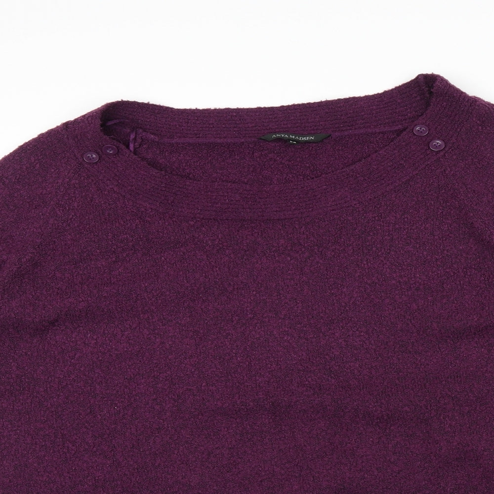 Anya Madsen Womens Purple   Pullover Jumper Size 28