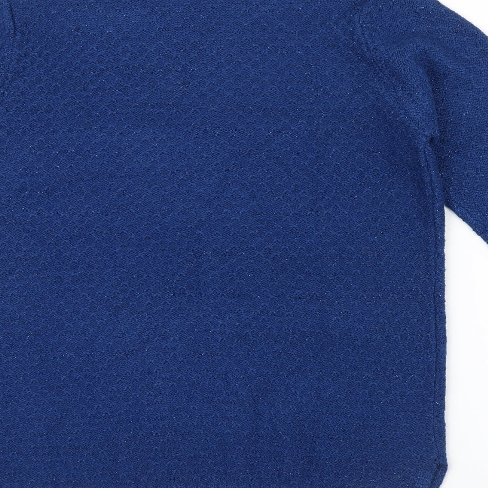 Isle Essentials Womens Blue   Pullover Jumper Size M
