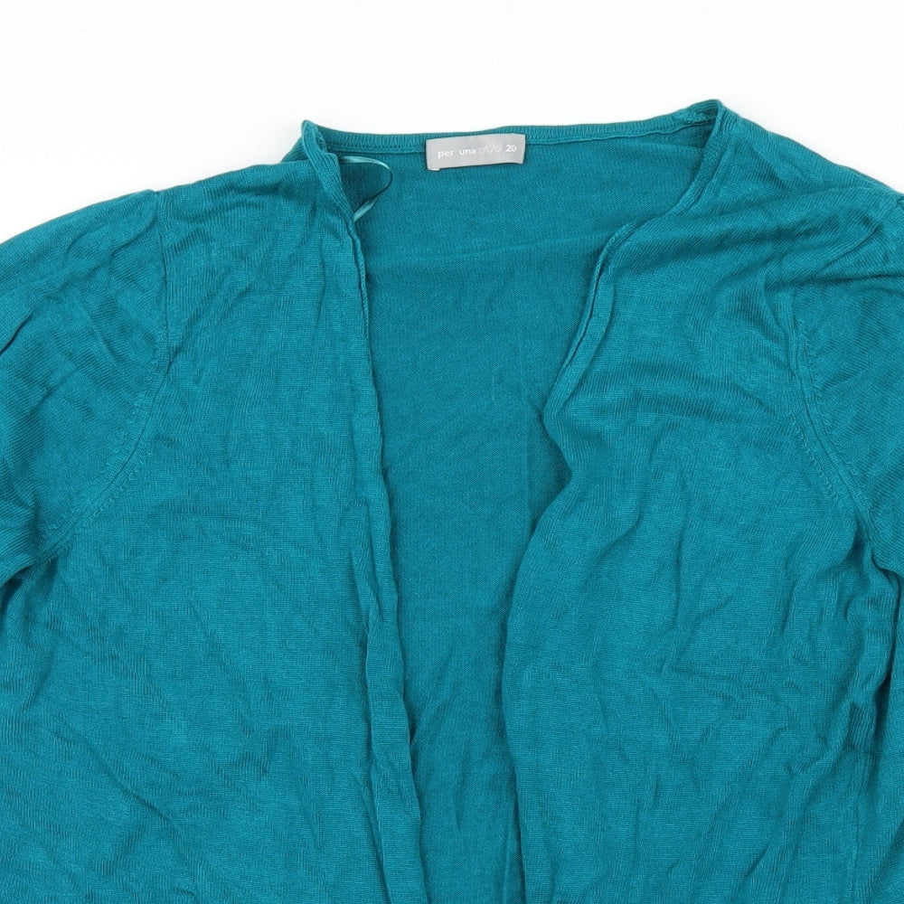 Per Una Womens Green   Cardigan Jumper Size 20
