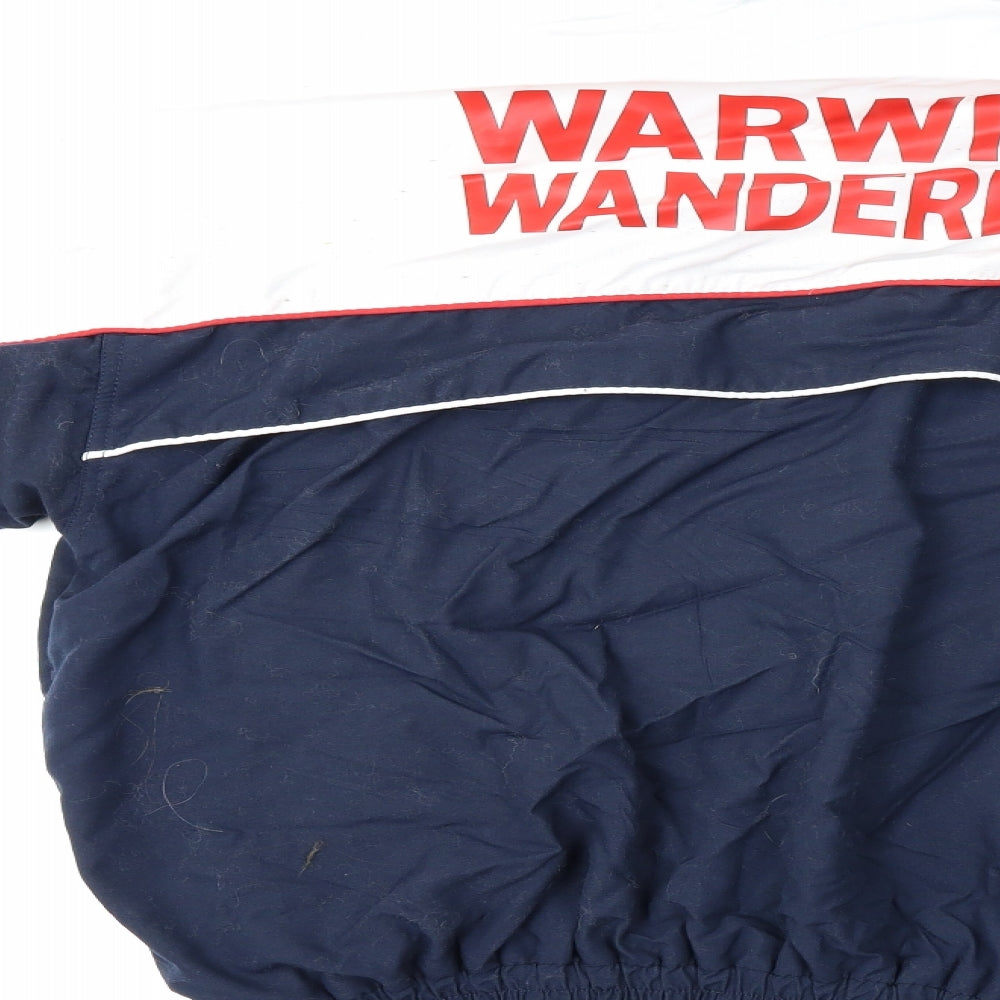 Warwick Wanders Mens Blue   Jacket  Size M  - Football